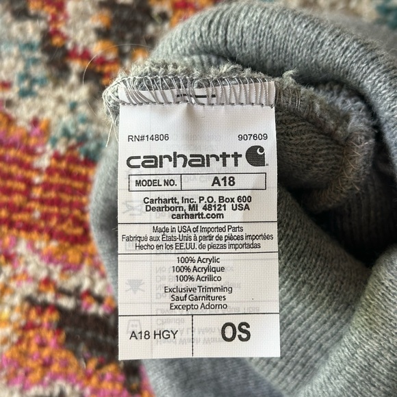Gray Carhartt Stocking Cap/Beanie - Picture 3 of 3
